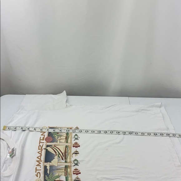 St.Marten White Shirt Caribbean T’s Size XL - Picture 8 of 9